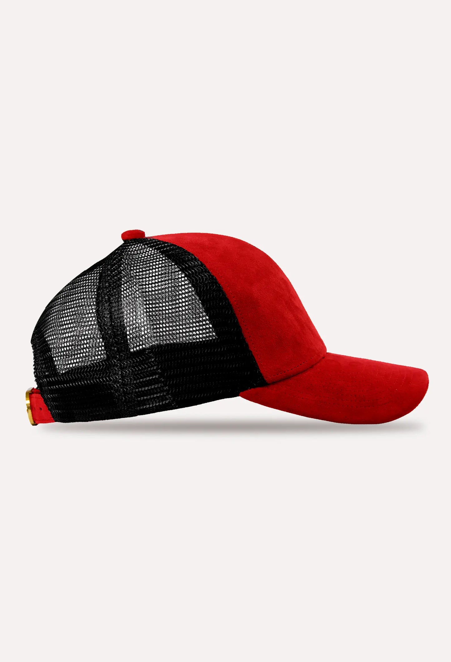 DSL-055 Trucker Fire Red Suede / Gold